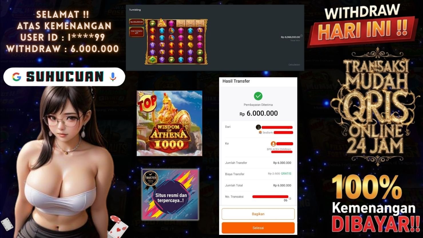 SUHUCUAN JACKPOT SLOT WISDOM OF ATHENA 1000